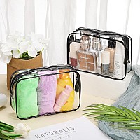 Reginary 36 Pieces Clear Makeup Bags Bulk Travel Toiletry Bags Transparent Cosmetic Pouches with Zipper Waterproof Portable PVC Plastic Zippered Organizer Cases for Women Men Vacation Travel Bathroom