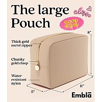 Embla Makeup Bag Travel Cosmetic Bag Toiletry Bag Cute Makeup Organizer Nylon Zipper Pouch Purse Storage Bag Cosmetics Organi