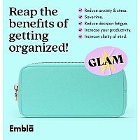 Embla Makeup Bag Travel Cosmetic Bag Toiletry Bag Makeup Organizer Nylon Zipper Pouch Purse Storage Bag Cosmetics Organizer