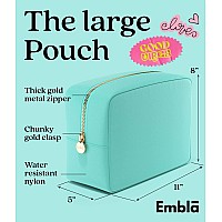 Embla Makeup Bag Travel Cosmetic Bag Toiletry Bag Makeup Organizer Nylon Zipper Pouch Purse Storage Bag Cosmetics Organizer