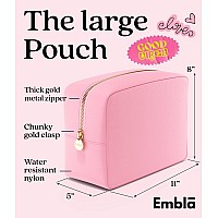 Embla Makeup Bag Travel Cosmetic Bag Toiletry Bag Makeup Organizer Nylon Zipper Pouch Purse Storage Bag Cosmetics Organizer