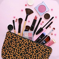 Cosmetic Bags For Women Small Leopard Makeup Bag For Purse Travel Toiletry Bag Accessories Organizer Zipper Pouch Gift Idea