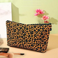 Cosmetic Bags For Women Small Leopard Makeup Bag For Purse Travel Toiletry Bag Accessories Organizer Zipper Pouch Gift Idea