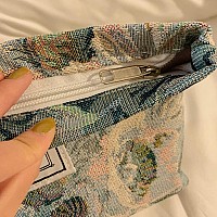 Cosmetic Bags For Women Flowers Printing Makeup Bag Large Capacity Purse Travel Toiletry Zipper Storage Pouch Make Up Brushes Or