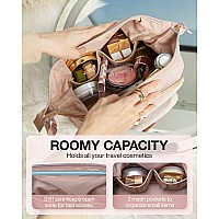 Bagsmart Travel Makeup Bag Cosmetic Bag Make Up Organizer Case Dorm Room Essentials Large Wideopen Pouch Women Travel Essenti