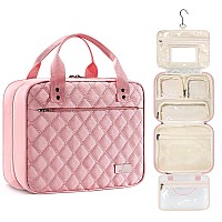 Estour Travel Toiletry Bag For Women Makeup Bag Organizer With Detachable Mirror And Transparent Cosmetic Bag Suitable For Tra