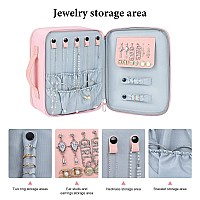 Dimj Makeup Bags For Women Makeup Organizer Travel Cosmetic Travel And Jewelry Bag Pouch For Makeup Brushes Toiletry Jewelry M