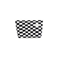 The Summer Swan | Large Aesthetic Makeup Bag | Checkered Makeup Bag | Mid-day Clutch | Period Kit Bag | Hygiene Bag | Skincare Bag | Cute Makeup Bag (Checkered Dark Navy & White)