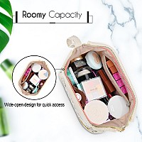 Travel Makeup Bag Large Double Layer Make Up Cosmetic Bag For Women Wideopen Pouch Organizer Bag For Girls Roomy Makeup Trav