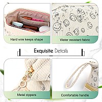 Travel Makeup Bag Large Double Layer Make Up Cosmetic Bag For Women Wideopen Pouch Organizer Bag For Girls Roomy Makeup Trav