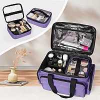 Bafaso Large Makeup Bag With 2 Removable Pouches And Detachable Dividers Multifunctional Cosmetic Bag To Keep Makeup And Hair S