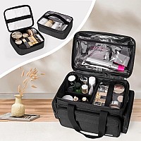 Bafaso Large Makeup Bag With 2 Removable Pouches And Detachable Dividers Multifunctional Cosmetic Bag To Keep Makeup And Hair S