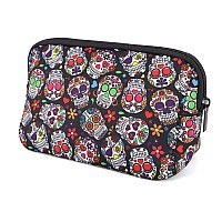 Ajltpa Cosmetic Bag Waterproof Neoprene Zipper Pouch Travel Portable Toiletry Makeup Bags Organizer Case For Women And Girls Fl