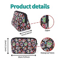 Ajltpa Cosmetic Bag Waterproof Neoprene Zipper Pouch Travel Portable Toiletry Makeup Bags Organizer Case For Women And Girls Fl