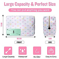 Nylon Large Makeup Bag Travel Cosmetic Bag Pouch Big Preppy Makeup Bag Cute Cosmetic Zipper Pouch Purse Waterproof Toiletry Ba