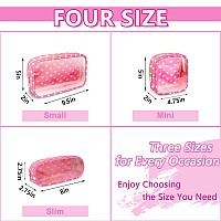 Uixizq Clear Mini Makeup Bag For Purse Small Nylonpvc Cosmetic Travel Bag Tsa Approved Toiletry Bag With Zipper Preppy Transp