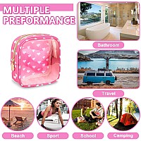 Uixizq Clear Mini Makeup Bag For Purse Small Nylonpvc Cosmetic Travel Bag Tsa Approved Toiletry Bag With Zipper Preppy Transp