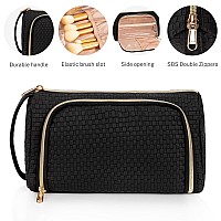 Cubetastic Makeup Bag Small Cosmetic Bag With Makeup Brush Comparment 2 In 1 Cute Make Up Organizer Pouch For Women Girls Por