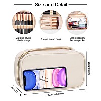 Relavel Travel Makeup Bag Small Makeup Bag For Women Makeup Organizer Pouch Compact Cosmetic Bag Doublelayer Makeup Bag Wit