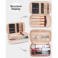 Relavel Travel Makeup Bag Small Makeup Bag For Women Makeup Organizer Pouch Compact Cosmetic Bag Doublelayer Makeup Bag Wit