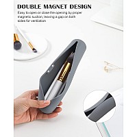 Corneria Large Makeup Brush Holder With Magnetic Lock Upgraded Silicon Makeup Brush Organizer With Antifall Out Design Soft A