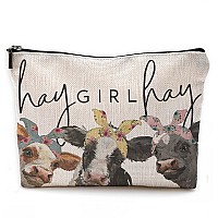 Negiga Cow Gifts Western Makeup Bag Cow Makeup Bag Cow Print Stuff Makeup Bags For Women