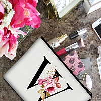 Vavabox Az Personalized Makeup Bagbirthday Gifts For Women Momgifts For Best Friendbride Bridesmaid Cosmetic Bag W White