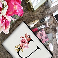 Vavabox Az Personalized Makeup Bag Birthday Gifts For Women Mom Gifts For Best Friend Bride Bridesmaid Cosmetic Bag U White