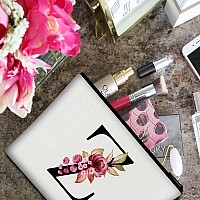 Vavabox Az Personalized Makeup Bag Birthday Gifts For Women Mom Gifts For Best Friend Bride Bridesmaid Cosmetic Bag Z White