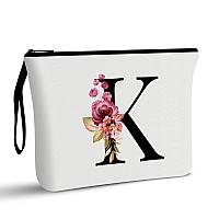 Vavabox Az Personalized Makeup Bagbirthday Gifts For Women Momgifts For Best Friendbride Bridesmaid Cosmetic Bag K White