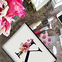 Vavabox Az Personalized Makeup Bagbirthday Gifts For Women Momgifts For Best Friendbride Bridesmaid Cosmetic Bag K White