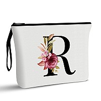 Vavabox Az Personalized Makeup Bagbirthday Gifts For Women Momgifts For Best Friendbride Bridesmaid Cosmetic Bag R White