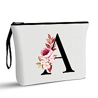 Vavabox Az Personalized Makeup Bagbirthday Gifts For Women Momgifts For Best Friendbride Bridesmaid Cosmetic Bag A White