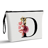 Vavabox Az Personalized Makeup Bagbirthday Gifts For Women Momgifts For Best Friendbride Bridesmaid Cosmetic Bag D White