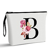 Vavabox Az Personalized Makeup Bagbirthday Gifts For Women Momgifts For Best Friendbride Bridesmaid Cosmetic Bag B White