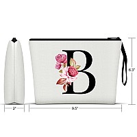 Vavabox Az Personalized Makeup Bagbirthday Gifts For Women Momgifts For Best Friendbride Bridesmaid Cosmetic Bag B White