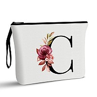 Vavabox Az Personalized Makeup Bagbirthday Gifts For Women Momgifts For Best Friendbride Bridesmaid Cosmetic Bag C White