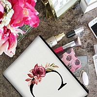 Vavabox Az Personalized Makeup Bagbirthday Gifts For Women Momgifts For Best Friendbride Bridesmaid Cosmetic Bag C White