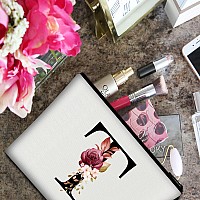 Vavabox Az Personalized Makeup Bagbirthday Gifts For Women Momgifts For Best Friendbride Bridesmaid Cosmetic Bag T White