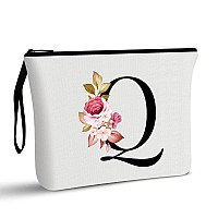 Vavabox Az Personalized Makeup Bag Birthday Gifts For Women Mom Gifts For Best Friend Bride Bridesmaid Cosmetic Bag Q White