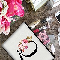 Vavabox Az Personalized Makeup Bag Birthday Gifts For Women Mom Gifts For Best Friend Bride Bridesmaid Cosmetic Bag Q White