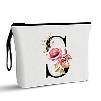 Vavabox Az Personalized Makeup Bagbirthday Gifts For Women Momgifts For Best Friendbride Bridesmaid Cosmetic Bag S White