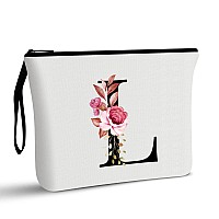 Vavabox Az Personalized Makeup Bagbirthday Gifts For Women Momgifts For Best Friendbride Bridesmaid Cosmetic Bag L White