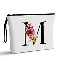 Vavabox Az Personalized Makeup Bagbirthday Gifts For Women Momgifts For Best Friendbride Bridesmaid Cosmetic Bag M White