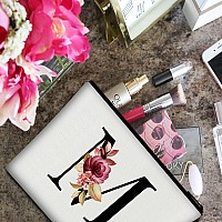 Vavabox Az Personalized Makeup Bagbirthday Gifts For Women Momgifts For Best Friendbride Bridesmaid Cosmetic Bag M White