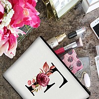 Vavabox Az Personalized Makeup Bag Birthday Gifts For Women Mom Gifts For Best Friend Bride Bridesmaid Cosmetic Bag F White