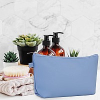 Wandf Cosmetic Bag For Women Makeup Bag Organizer Mini Makeup Pouch For Purse Water Resistant Girls Giftmblue