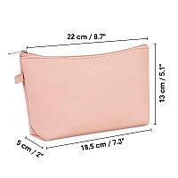 Wandf Cosmetic Bag For Women Makeup Bag Organizer Mini Makeup Pouch For Purse Water Resistant Girls Giftmdark Pink