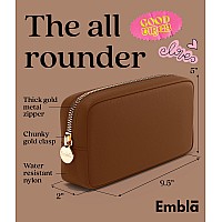 Embla Makeup Bag Travel Cosmetic Bag Toiletry Bag Makeup Organizer Nylon Zipper Pouch Purse Storage Bag Cosmetics Organizer