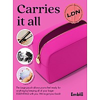 Embla Makeup Bag Travel Cosmetic Bag Toiletry Bag Cute Makeup Organizer Nylon Zipper Pouch Purse Storage Bag Cosmetics Organi